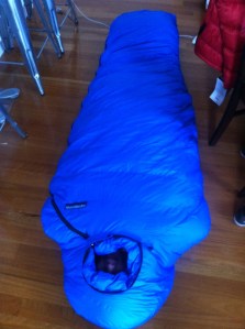 Not sure whether a sarcophagus or sleeping bag...